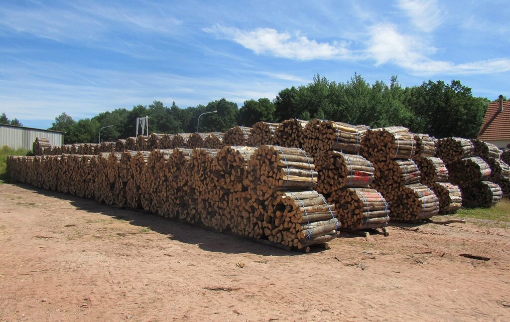 Brennholz Saarland als Scheitholz gespalten und gebündelt